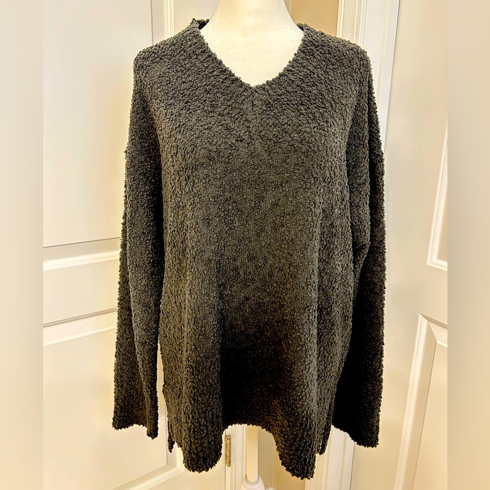 Sanctuary Teddy Fuzzy V-Neck Pullover Sweater